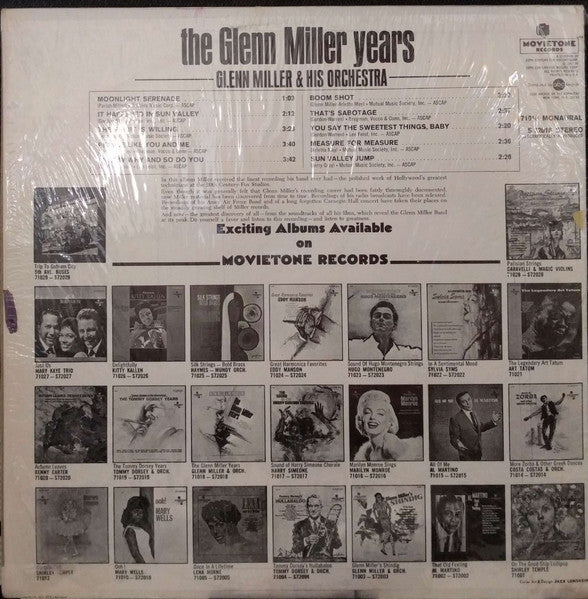 Glenn Miller And His Orchestra : The Glenn Miller Years (LP, Album, Comp)