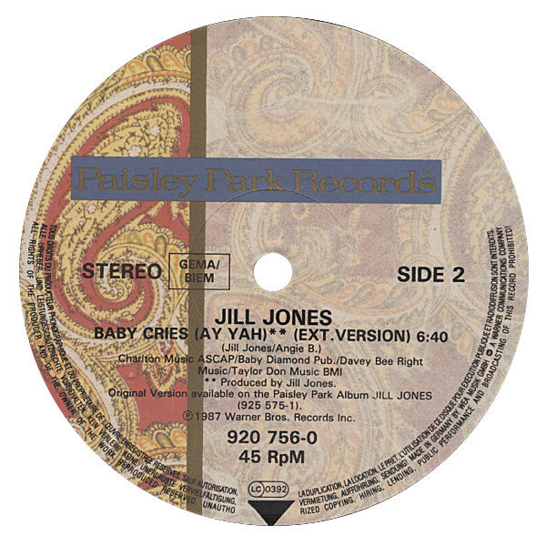 Jill Jones : G-Spot (Extended Version) (12")