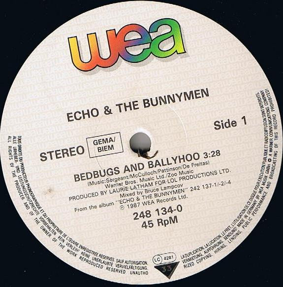 Echo & The Bunnymen : Bedbugs And Ballyhoo (12")