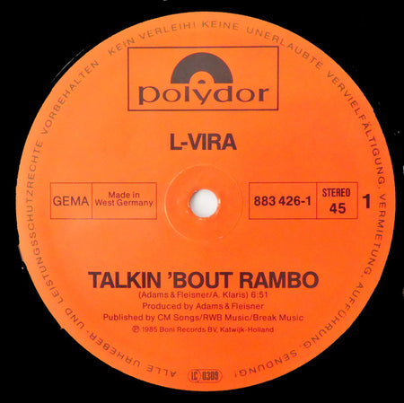 L-Vira : Talkin 'Bout Rambo (12", Maxi)