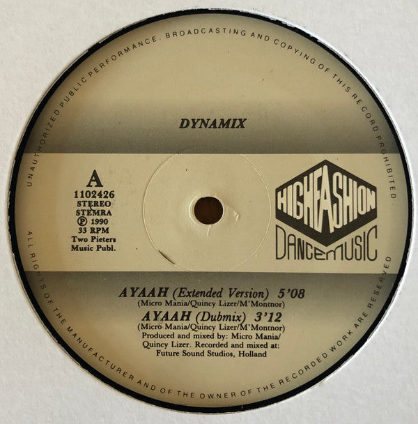 Dynamix (7) : Ayaah (12")