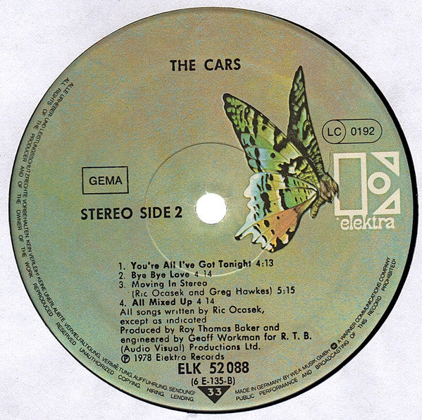 The Cars : The Cars (LP, Album)