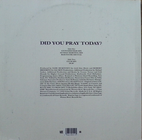 Lisa Taylor : Did You Pray Today? (12")