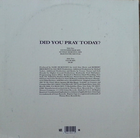 Lisa Taylor : Did You Pray Today? (12")