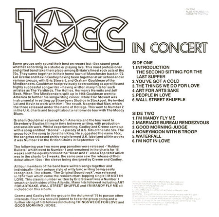 10cc : 10cc In Concert (LP, Album, Abr)