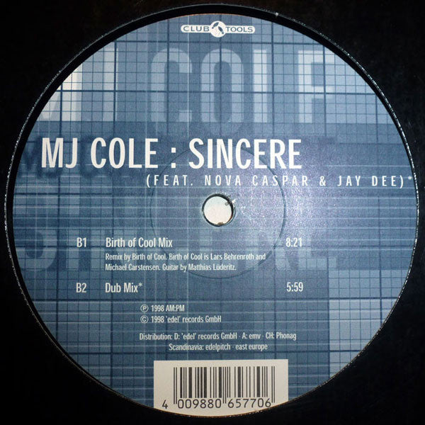 MJ Cole : Sincere (12")