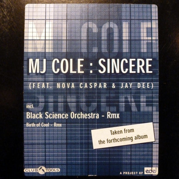 MJ Cole : Sincere (12")