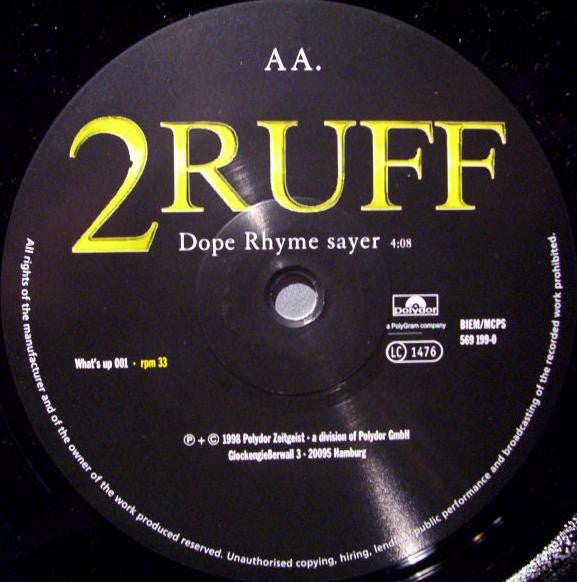 2Ruff : Owner Of A Lonely Heart / Dope Rhyme Sayer (10")