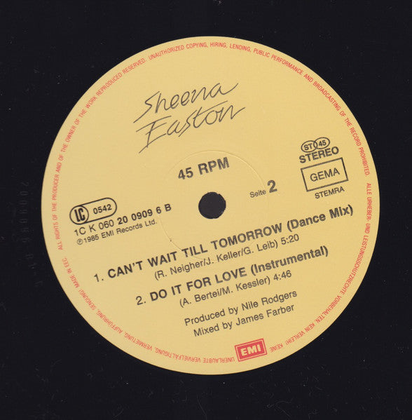 Sheena Easton : Do It For Love (12", Maxi)