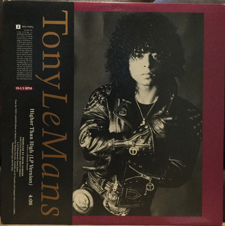 Tony LeMans : Higher Than High (12", Single, Promo)