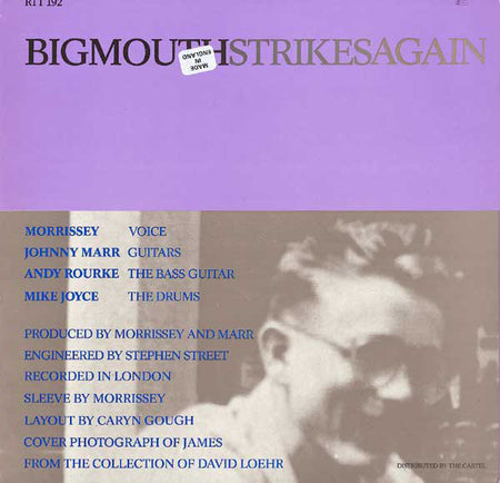 The Smiths : Bigmouth Strikes Again (12", Single, CBS)