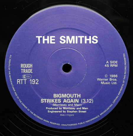 The Smiths : Bigmouth Strikes Again (12", Single, CBS)