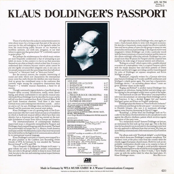 Passport (2) : Blue Tattoo (LP, Album)
