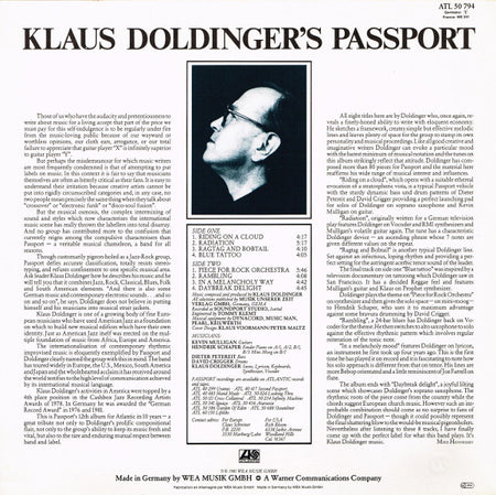 Passport (2) : Blue Tattoo (LP, Album)