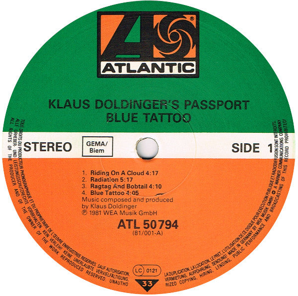 Passport (2) : Blue Tattoo (LP, Album)