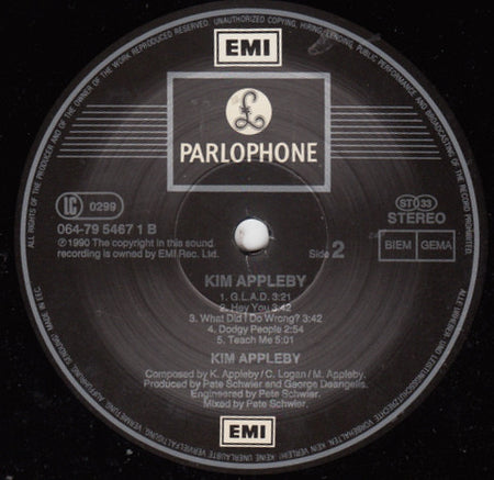 Kim Appleby : Kim Appleby (LP, Album)