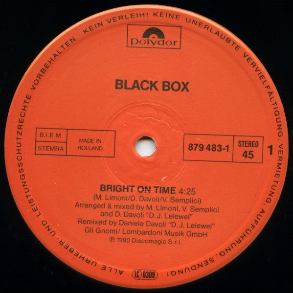 Black Box : Bright On Time (12", Maxi)