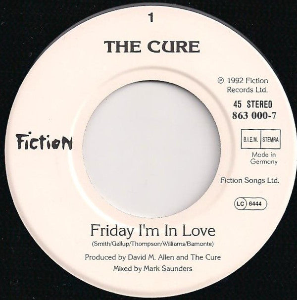 Cure* : Friday I'm In Love (7", Single)