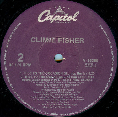 Climie Fisher : Rise To The Occasion (12")