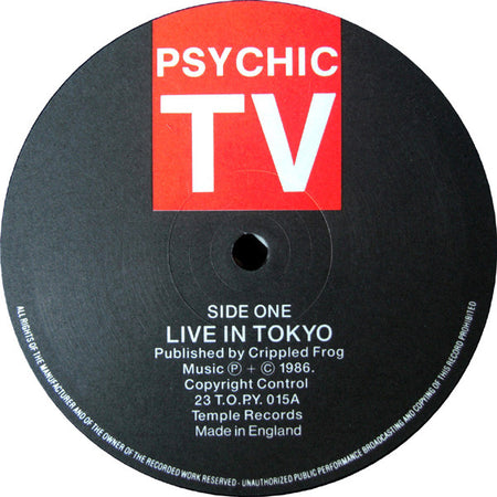 Psychic TV : Live In Tokyo (LP, Album, Ltd)