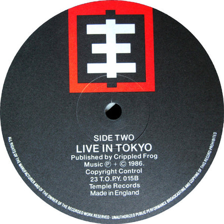 Psychic TV : Live In Tokyo (LP, Album, Ltd)