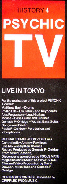 Psychic TV : Live In Tokyo (LP, Album, Ltd)