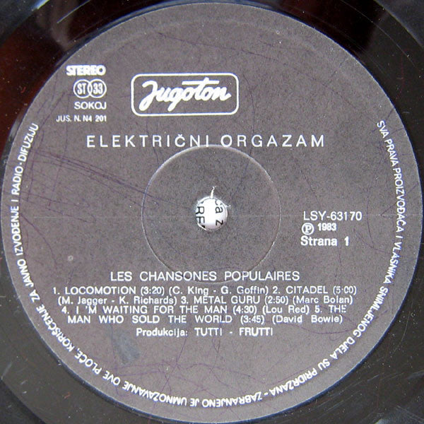 Električni Orgazam : Les Chansones Populaires (LP, Album, Mono)