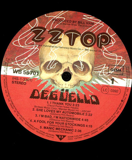 ZZ Top : Degüello (LP, Album, RE)