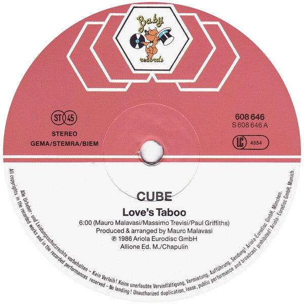 Cube (2) : Love's Taboo (12", Maxi)