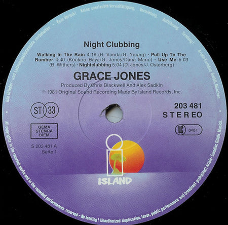 Grace Jones : Nightclubbing (LP, Album)