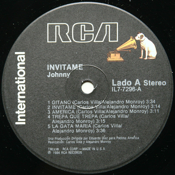 Johnny Lozada : Invitame (LP, Album)
