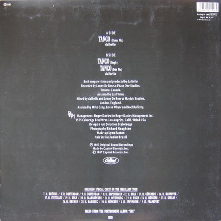 Lisa Dal Bello : Tango (12", Maxi)