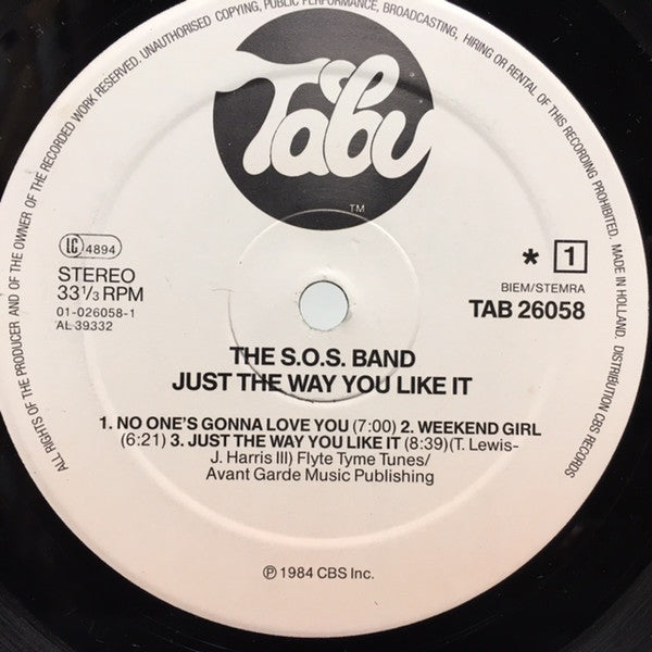 The S.O.S. Band : Just The Way You Like It (LP, Album)