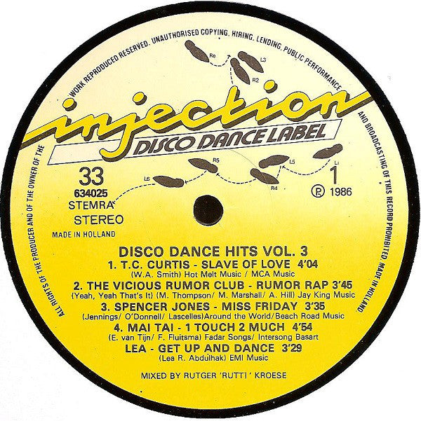 Various : Disco Dance Hits Vol. 3 (LP, Comp, Mixed)