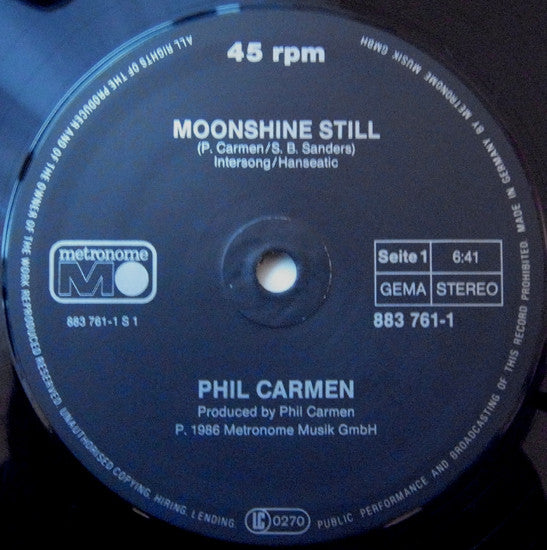 Phil Carmen : Moonshine Still (12")