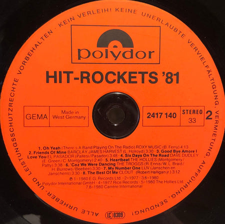 Various : Hit-Rockets '81 (LP, Comp)