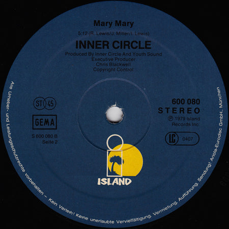 Inner Circle : Everything Is Great / Mary Mary (12", Single)