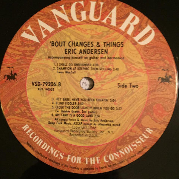 Eric Andersen (2) : 'Bout Changes & Things (LP, Album, RE)