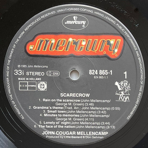 John Cougar Mellencamp : Scarecrow (LP, Album)