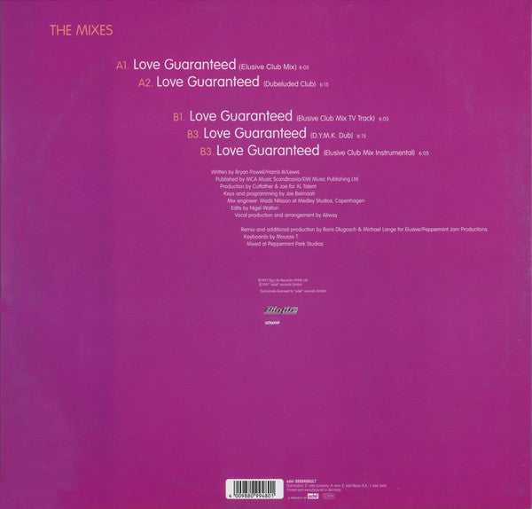 Damage : Love Guaranteed (The Boris Dlugosch Mixes) (12", Vio)