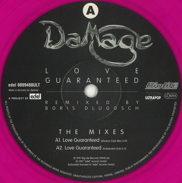 Damage : Love Guaranteed (The Boris Dlugosch Mixes) (12", Vio)