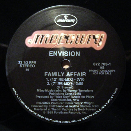 Envision (2) : Family Affair (12", Promo)