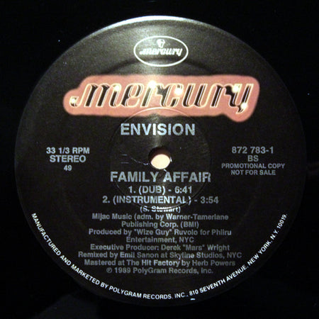 Envision (2) : Family Affair (12", Promo)