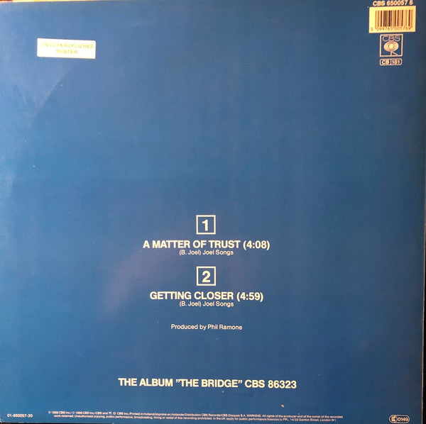 Billy Joel : A Matter Of Trust (12", Maxi)