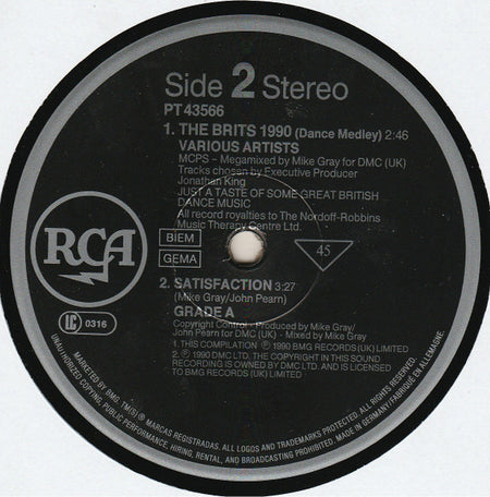 Various : The Brits 1990 Dance Medley (12", Maxi, P/Mixed)