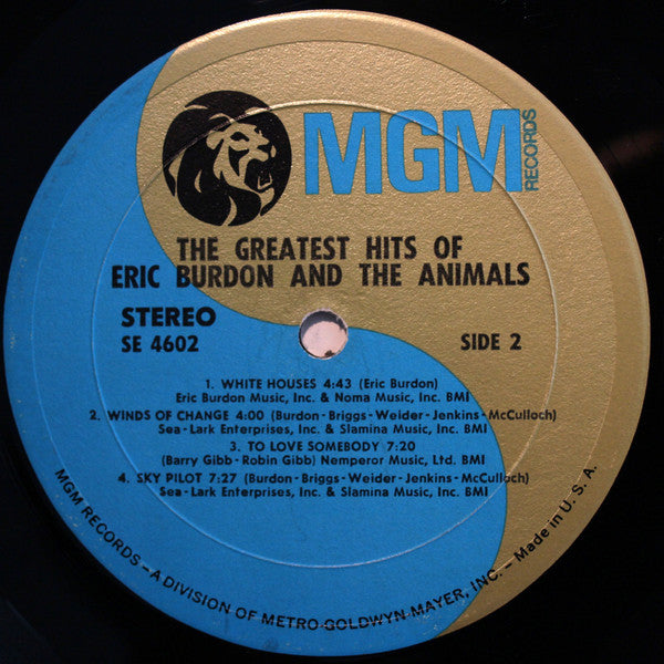 Eric Burdon And The Animals* : The Greatest Hits Of Eric Burdon And The Animals (LP, Comp)
