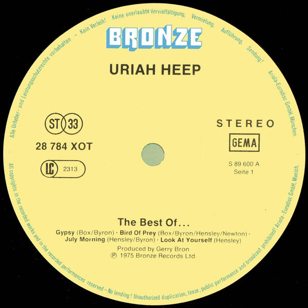 Uriah Heep : The Best Of... (LP, Comp, RE, 270)