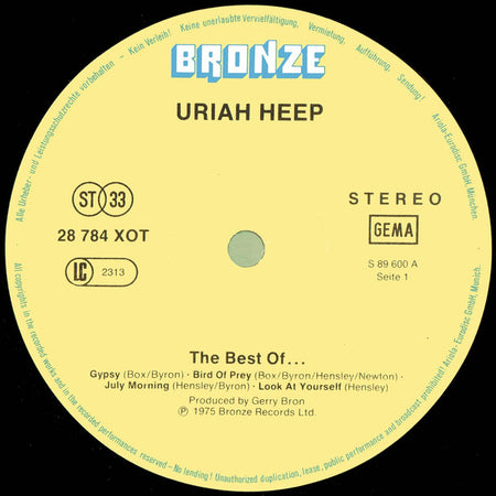 Uriah Heep : The Best Of... (LP, Comp, RE, 270)