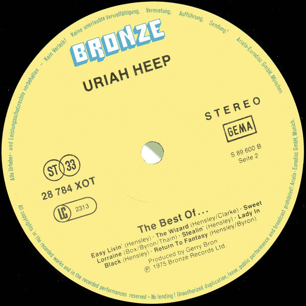 Uriah Heep : The Best Of... (LP, Comp, RE, 270)