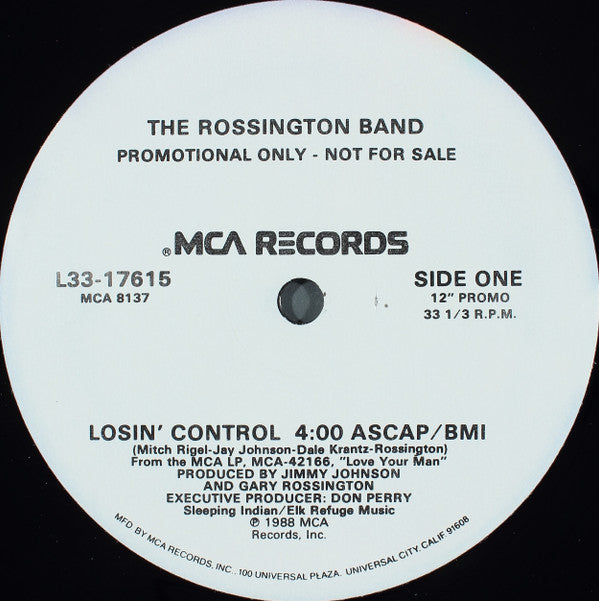 The Rossington Band : Losin' Control (12", Promo)